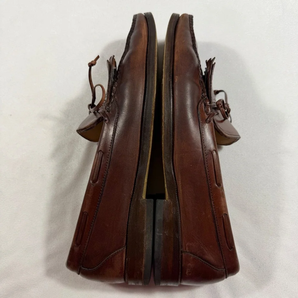 Allen Edmonds Alton‎ Mens Brown Leather Kiltie Tassel Loafers Size 10.5 EEE